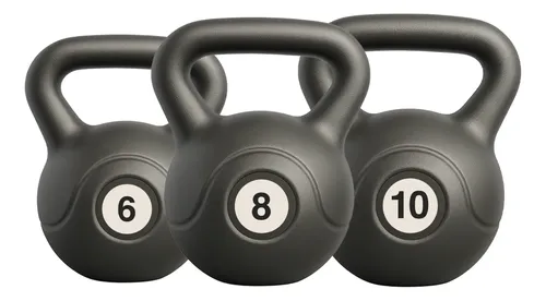 Kit Pesa Rusa Kettlebell 6kg + 8kg + 10kg